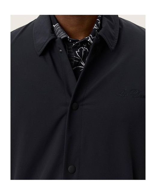 Les Deux Black Snap-Front Coach Jacket for men