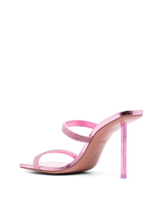 AMINA MUADDI Pink 100Mm Rih Sandals
