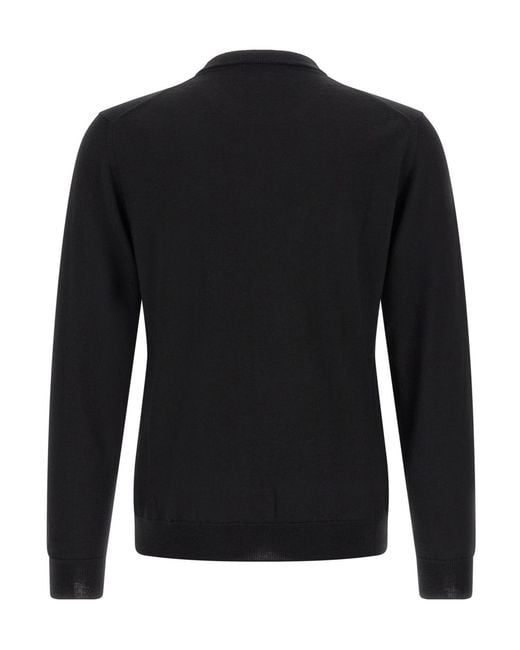 Zanone Black Crew-Neck Sweater for men