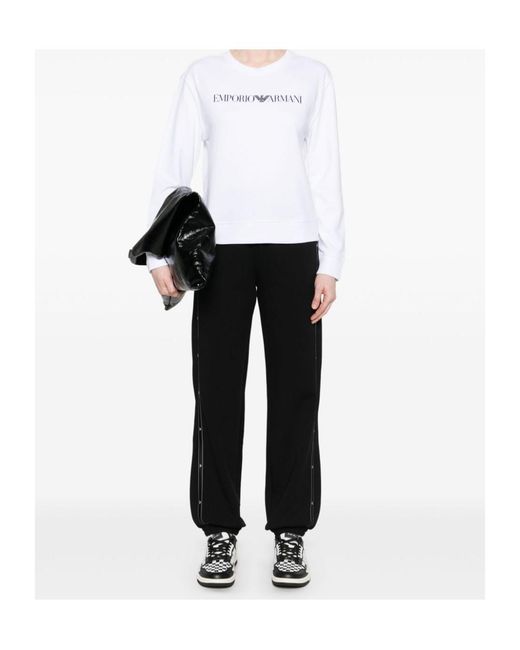Emporio Armani White Long-Sleeved Sweatshirt