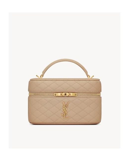 Saint Laurent Natural Gaby Vanity Bag