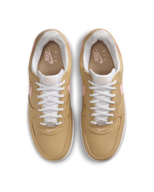 Nike Natural Air Force 1 Lace-Up Sneakers for men