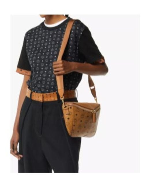 MCM Brown Small Diamant 3D Crossbody Bag for men
