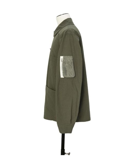 Sacai Green Oxford Jacket for men