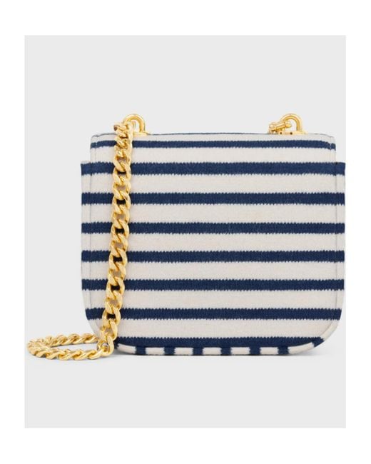 Celine Mini Chain Claude in Blue | Lyst