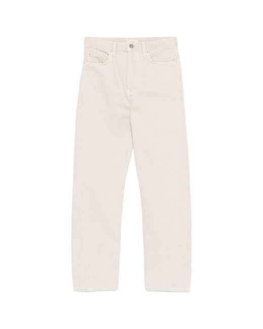 Totême White Totême Straight-Leg Slim-Fit Jeans