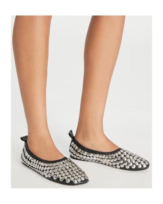 Tory Burch Black Studded Ballets