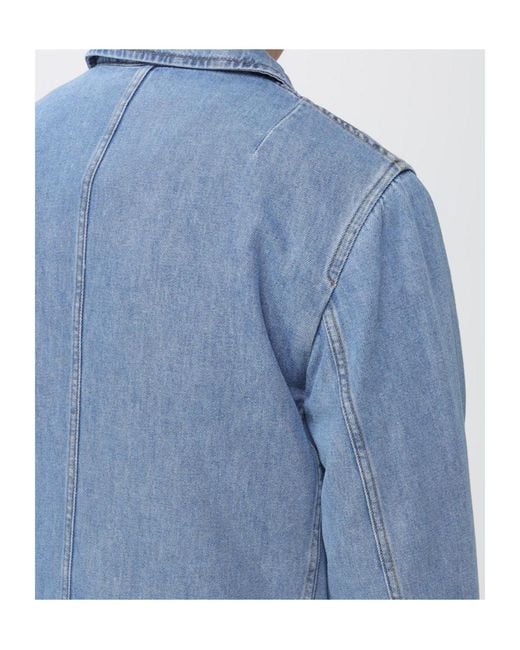Dries Van Noten Blue Denim Shirt Jacket for men