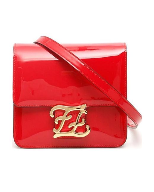 Fendi Red Karligraphy Shoulder Bag