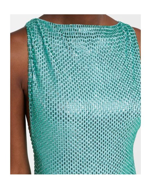 Roland Mouret Green Dress With Long Back Slit Details