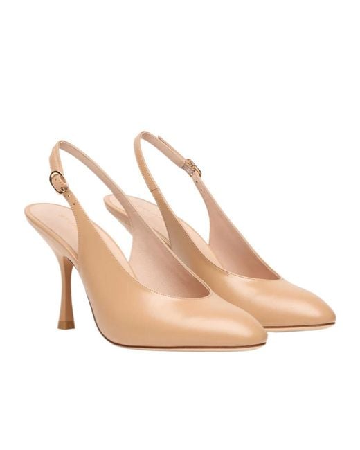Stuart Weitzman Natural Madison Slingback 85