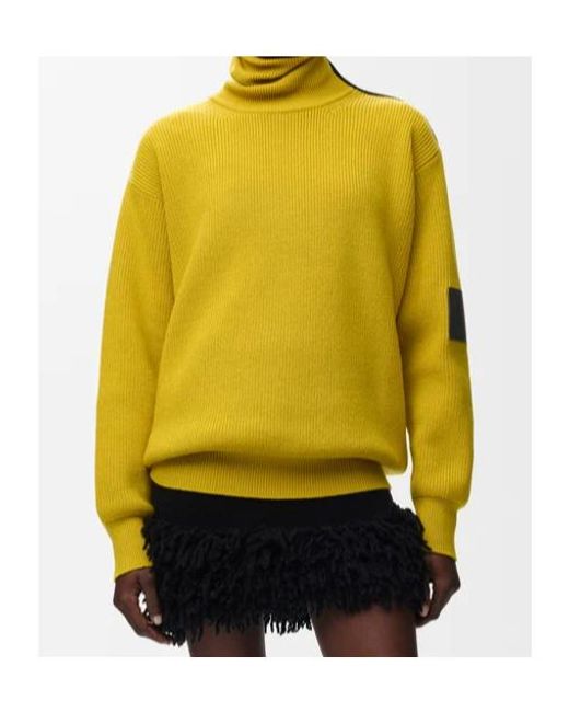 Loewe Yellow Zip-Up Sweater