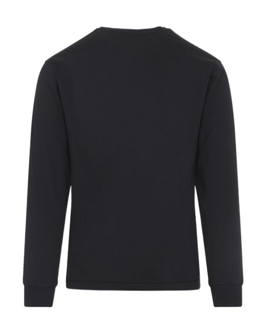 Stone Island Blue Logo Detailed Crewneck T-Shirt for men