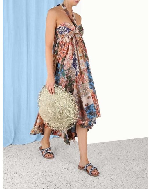 Zimmermann White Devi Halter Maxi Dress