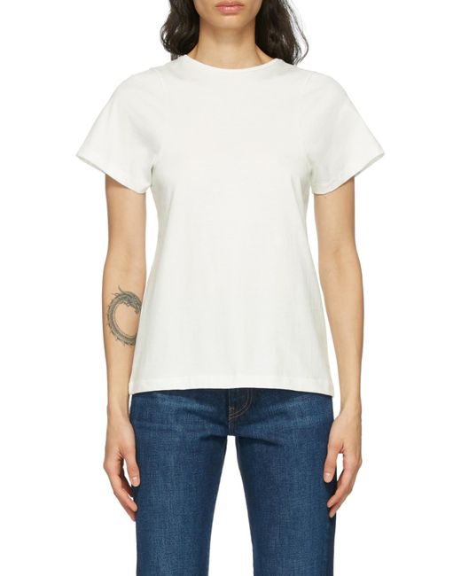 Totême White Totême Short Sleeved Crewneck T-Shirt