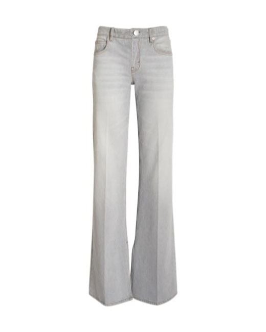 AMI Gray Horn Denim Trousers