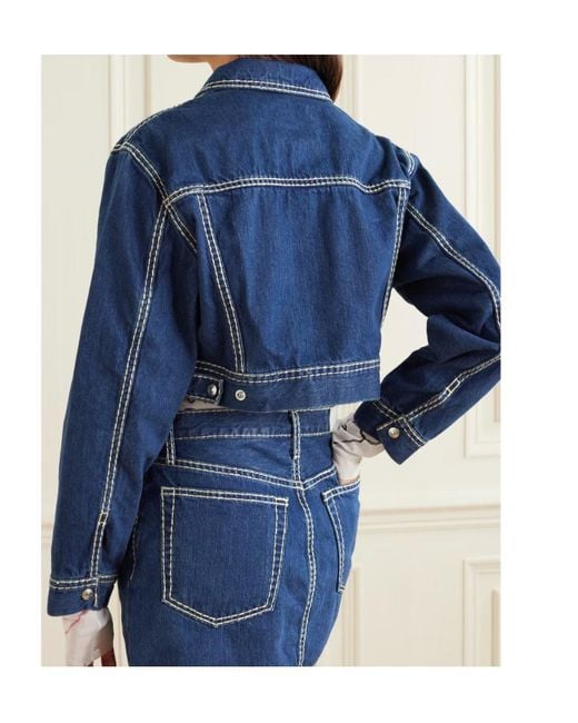 Re/done Blue Short Denim Jacket