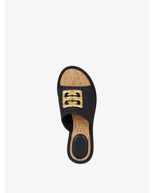 Givenchy White 4G Liquid Flat Mules