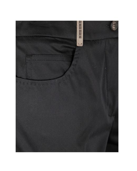 Peserico Black Tapered Trousers