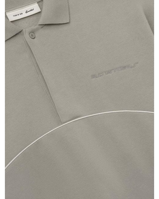 Fear Of God Gray Active Trace 3/4 Sleeve Modern Polo Sweatshirt for men