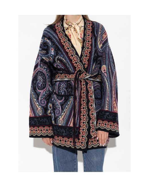 Etro Blue Patterned Cardigan