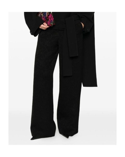 Dries Van Noten Black Casual Pants With Belt Loops