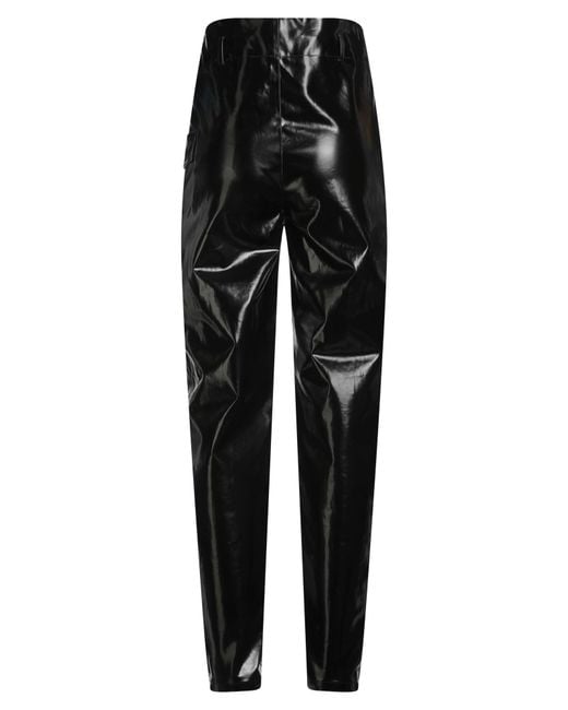 Saint Laurent Black Synthetictapered Trousers