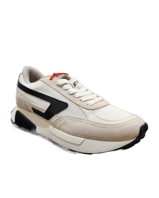 DIESEL White Laced Sneakers