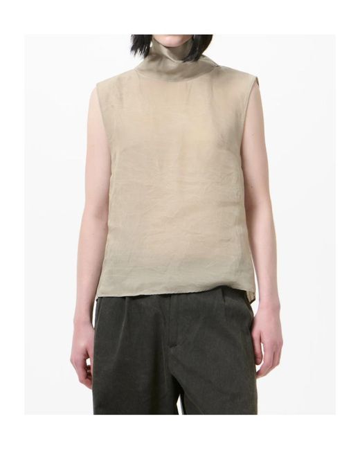 Our Legacy Natural Draped Scarf-Neck Top