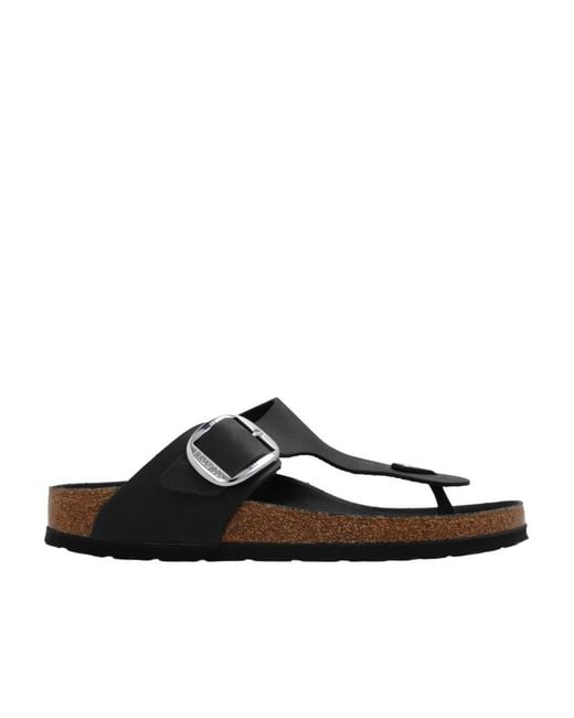 Birkenstock Black Logo Slippers
