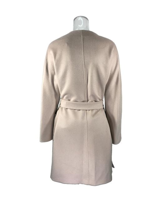 Max Mara Natural Logo Round-Neck Coat