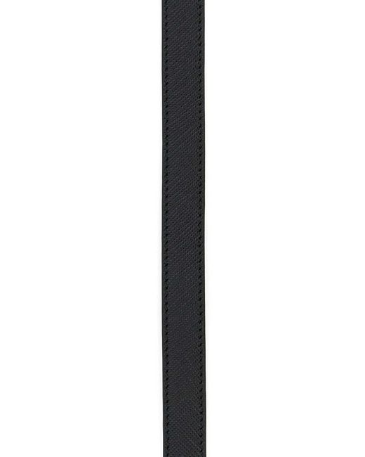 Prada White Triangle-Logo Buckle-Fastened Belt
