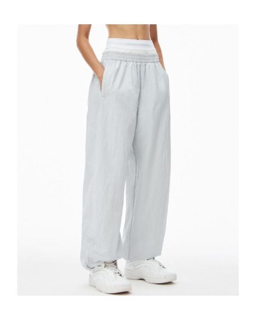 Alexander Wang White Mid-Rise Track Pants