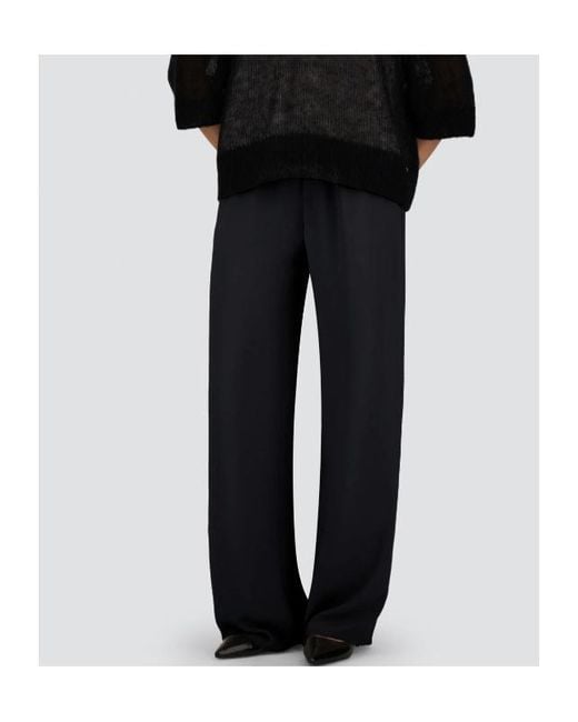 Herno Black Drawstring Straight-Leg Pants