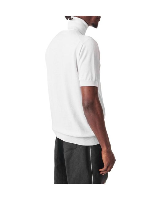 Dolce & Gabbana White Knit Short-Sleeve Top for men