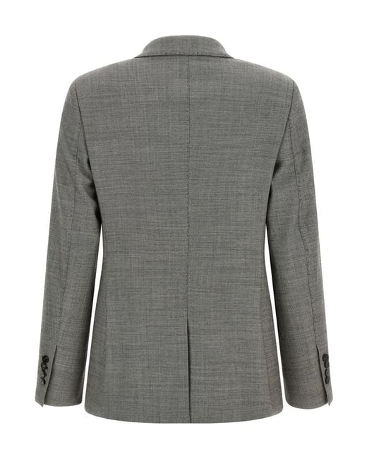 Alberto Biani Gray Double-Breasted Blazer