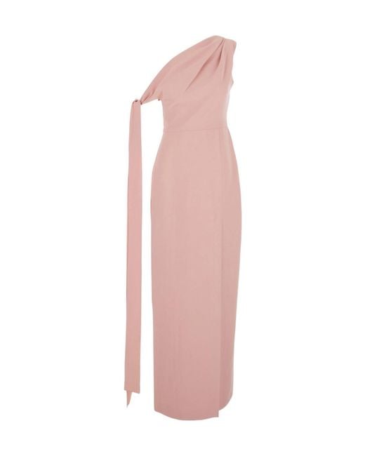 Solace London Pink London Irina One-Shoulder Dress