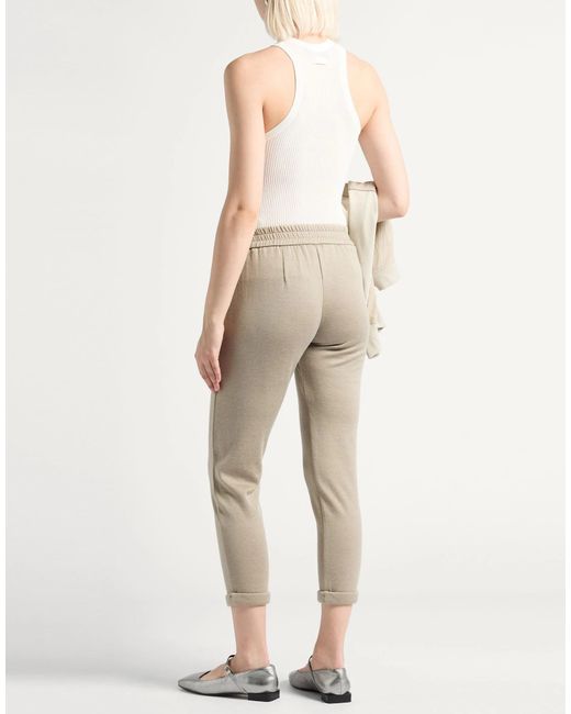 Brunello Cucinelli Natural Versatile Knit Casual Jogger Pants
