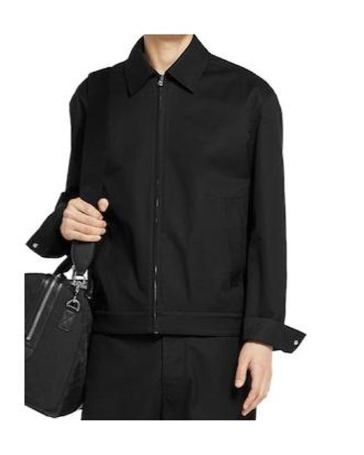 Gucci Black Collared Zip-Up Jacket for men