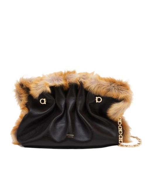Ferragamo Black Medium Shoulder Bag