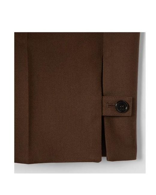 Gucci Brown Embossed Wool Twill Pants for men