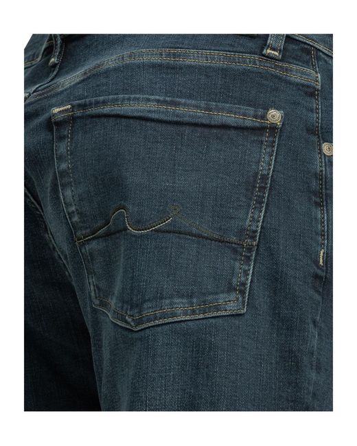 7 For All Mankind Blue Straight-Leg Trousers for men