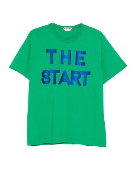 J.W. Anderson Green Crew-Neck T-Shirt for men