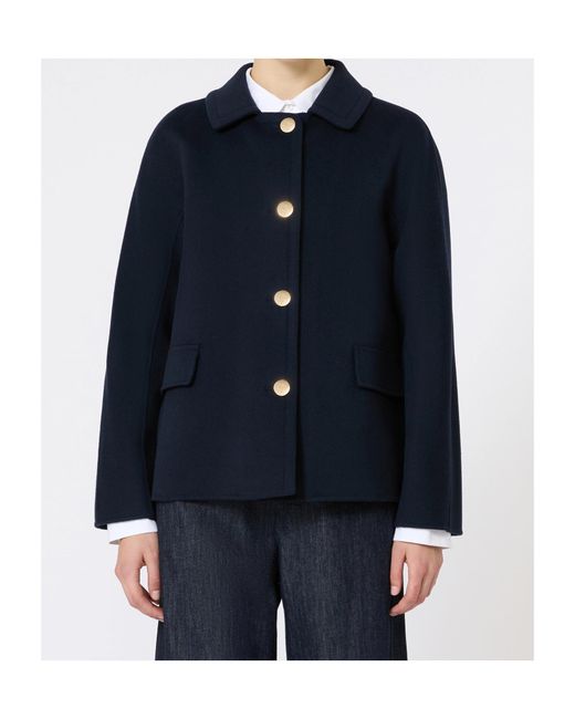 Max Mara Blue Smmgrazia Button Jacket