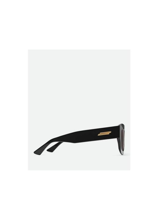 Bottega Veneta Black Eyewear Ultrathin Squared Sunglasses for men