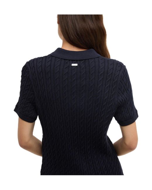Barbour Blue Classic Short-Sleeve Sweater
