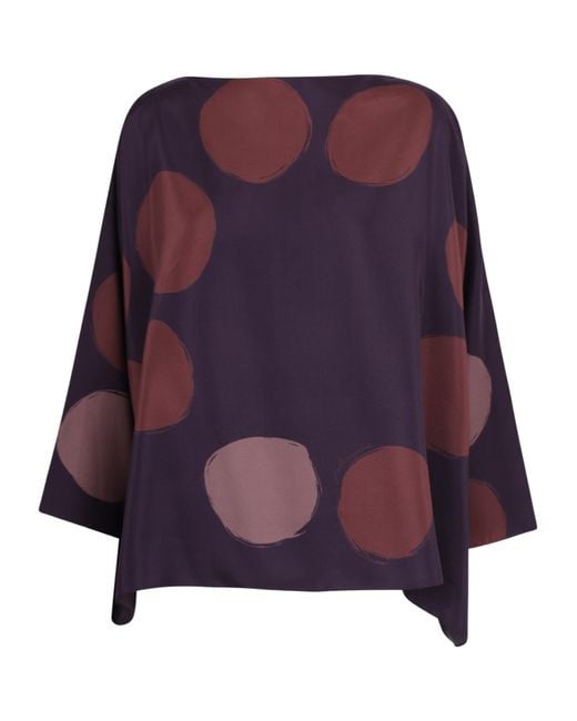 Gianluca Capannolo Purple Printed Detail Blouse