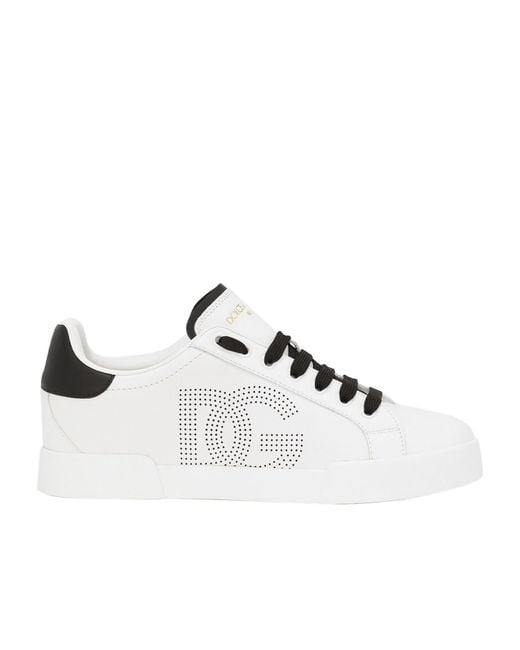 Dolce & Gabbana White 'Portofino' Sneakers