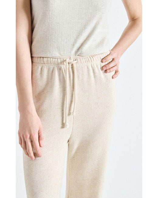 American Vintage White Elastic Waist Casual Pants