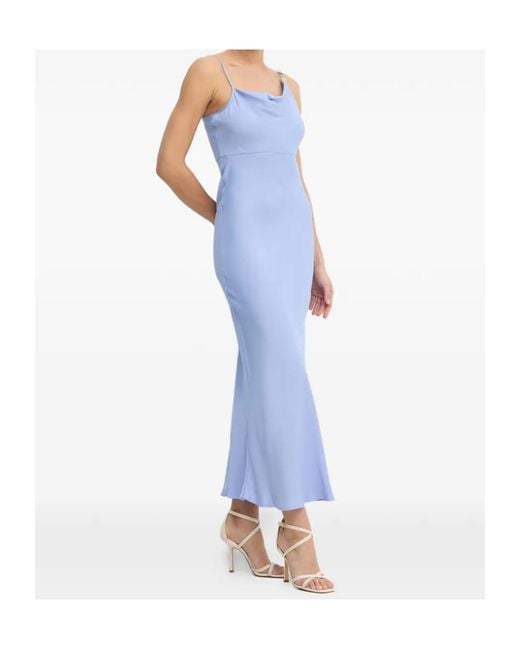 Twinset Blue Draped Midi Dress